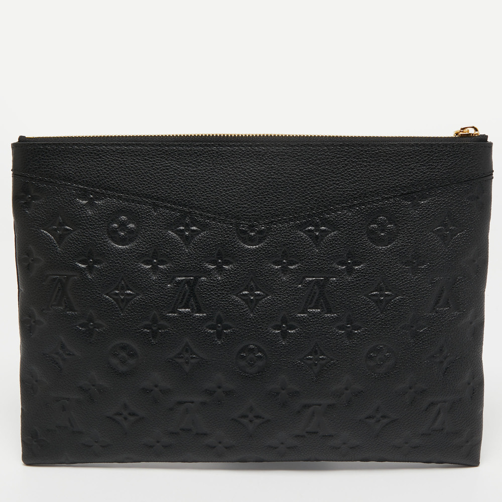 LOUIS VUITTON Black Monogram Empreinte Leather Daily Pouch - Picture 4 of 8